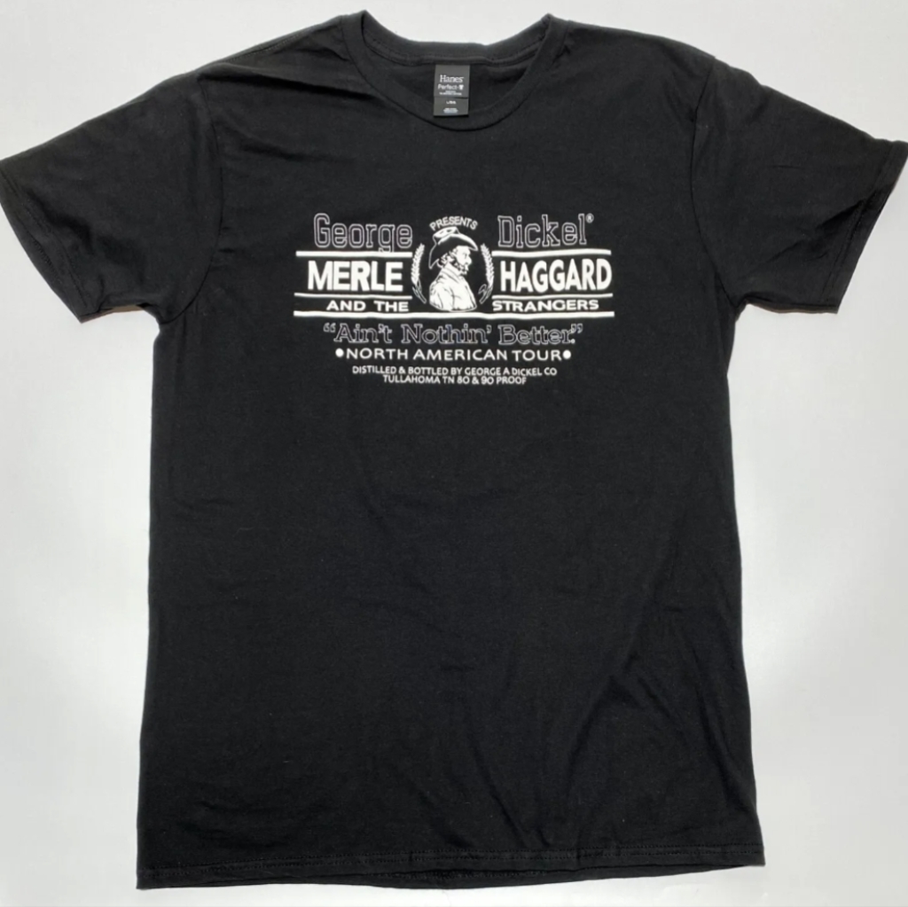 Merle Haggard Black Vintage Concert Country Outlaw Music Concert Merch Quality M